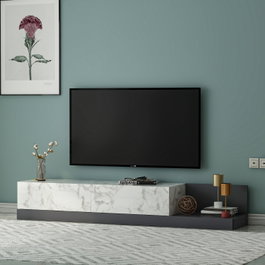 Hanah Home Soporte para TV Marmo Mármol y Antracita